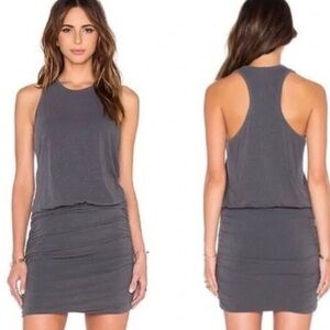 Sundry Charcoal Sleeveless Mini Dress racerback Anthropologie L 8 10 12